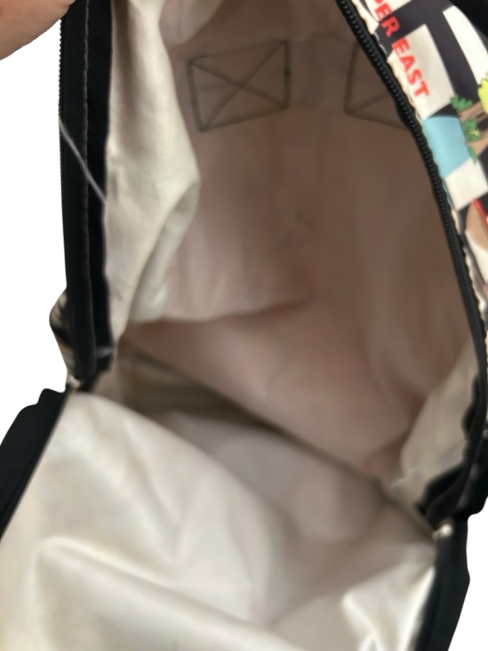 Rare LeSportsac Nylon Backpack in Multicolor New York Map Print - Picture 4 of 4